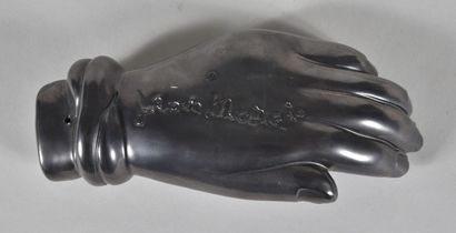  Jean MARAIS (1913-1998) 
 "Hand" in black glazed ceramic gun barrel. 
Signed. 
Height...