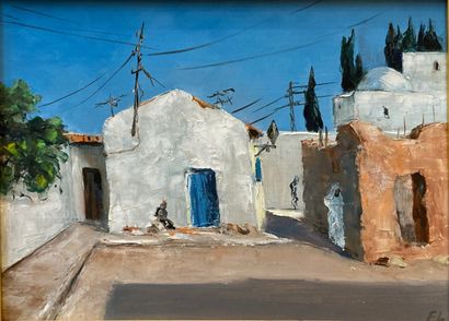 null F. LAPLACE (active in the 20th century).

Alley in North Africa.

Oil on isorel.

Signed...