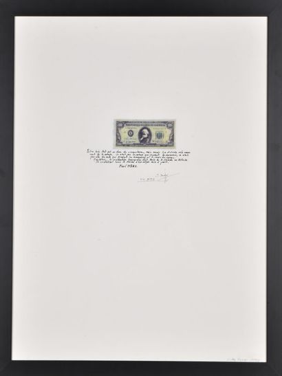 null Gilles ROUSSI (born in 1947).

Untitled, 1998.

Ink, collage and print on vellum.

Signed...