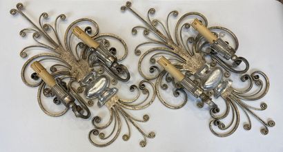 BAGUES (attributed to) 
A pair of two-light...