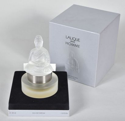 null LALIQUE CRYSTAL

Buddha" perfume bottle. White blown crystal proofs, satin and...