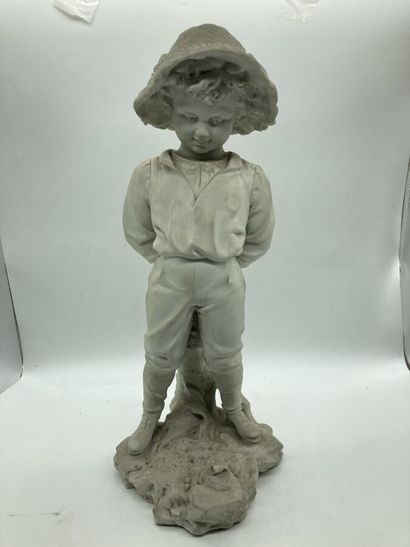  FRENCH WORK 
"Young boy". Proof in biscuit (accidents and restorations). 
Height...