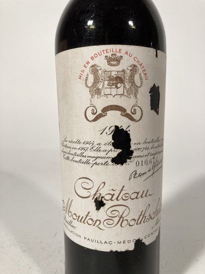 null 1 B CHÂTEAU MOUTON ROTHSCHILD (T.L.B.; e.t.a. with partially legible vintage;...