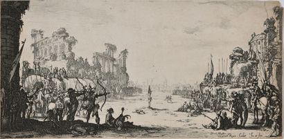 null Jacques CALLOT (1592 - 1635)

Le martyre de Saint Sébastien

Eau-forte. Epreuve...