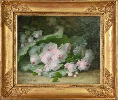 null Mathilde MITTON (1849-1919).

Jeté de roses.

Huile sur toile.

Signé en bas...