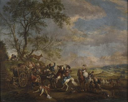 null ECOLE FRANCAISE du XIXème siècle 

D'après Carel van Falens (Anvers 1683 - Paris...