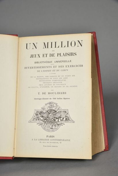 null MOULIDARS T de.UN MILLION DE JEUX ET DE PLAISIRS. Bibliothèque universelle des...