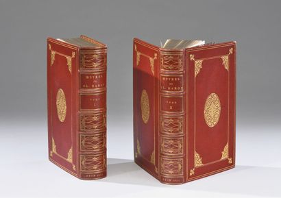 null MAROT Clément.OEUVRES.LYON, SCHEURING, 1869.Deux volumes, in-8, de VI pp., 551...