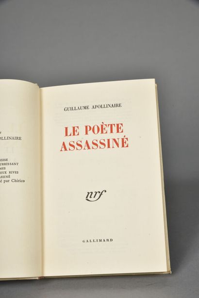 null APOLLINAIRE Guillaume.LE POÈTE ASSASSINÉ.PARIS, GALLIMARD, 1947.Un volume, in-12,...