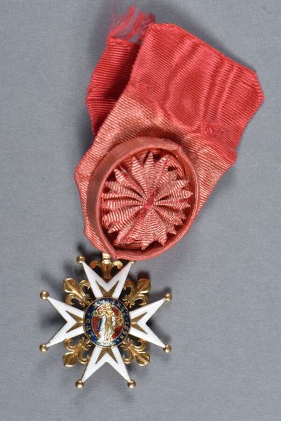  Ordre militaire de SAINT LOUIS, croix de chevalier LOUIS XV/LOUIS 16, pointes boutonnées,...