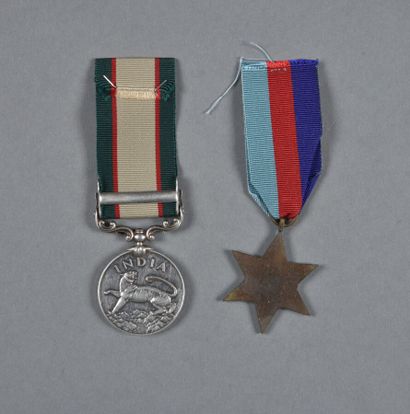 null ANGLETERRE. Médaille INDIAN GENERAL SERVICE MEDAL (1936-1939), agrafe NORD WEST...