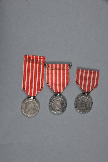 null FRANCE. Médailles d'Italie.1859, états divers, lot de 3.