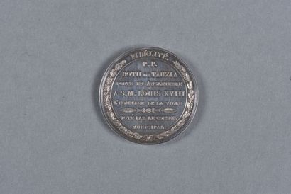 null Médaille municipale commémorative du 12 mars 1814, du conseil et du maire de...