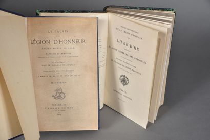  LIVRES. LE PALAIS DE LA LEGION d'HONNEUR, par THIRION, Versailles, 1883, reliure...