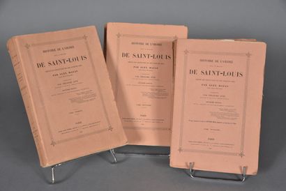  LIVRES. ORDRE de ST LOUIS par MAZAS, Paris, 1861, reliure papier, en 3 tomes.