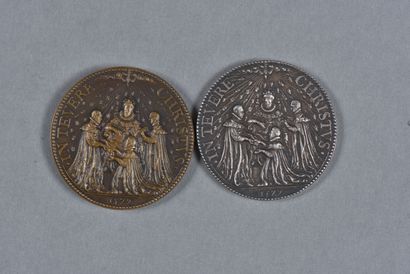 null Ordre du SAINT ESPRIT. Médaille commémorative des promotions, 1579.Avers réception,...