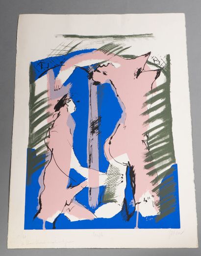 null Jaroslav JUREN (né en 1943).

Couple, 1990.

Lithographie en couleur sur papier.

Signé...