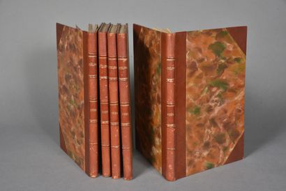 null CULINA, 1933, 1934, 1935, 1937 et 1937, 5 volumes in-quarto, demi-reliures aux...