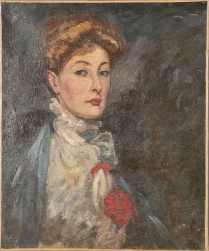 null Rupert BUNNY (1864-1947) dans le goût de.

Portrait de femme.

Huile sur toile.

59...
