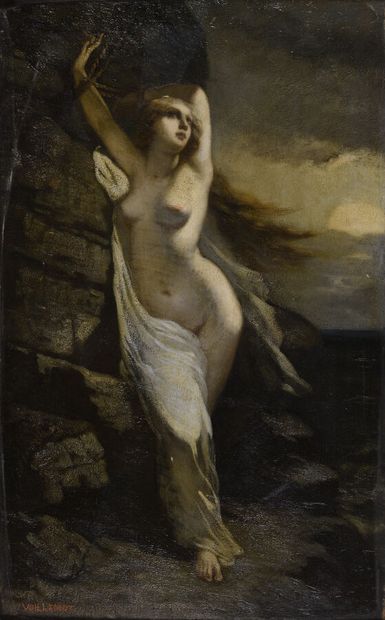 null André Charles VOILLEMOT ( 1822-1893).

Andromède.

Huile sur panneau.

Signé...