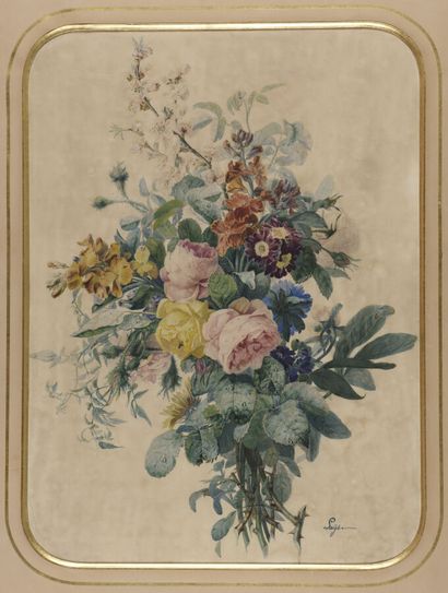 null Jean-Pierre LAYS (1825-1887)

Fleurs en bouquet.

Aquarelle sur papier.

Signé...