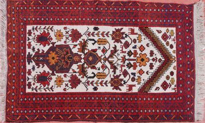  TAPIS AFGHAN DIT BELOUTCH CHAINE TRAME VELOURS LAINE 
139 x 87 cm