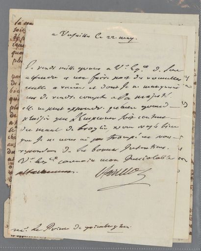 null ACADÉMICIENS DU XVIIIE. 6 lettres et manuscrits.

Jean-Jacques AMELOT DU CHAILLOU...