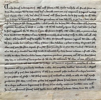 MARNE. Charte sur parchemin d'octobre 1260....