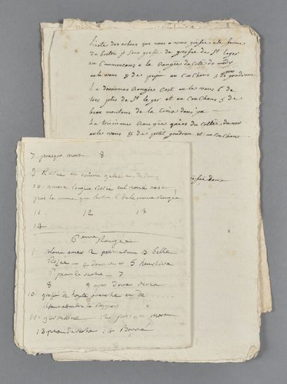 null EURE. Ensemble de notes par le botaniste Louis de Chambray (1713-1783), auteur...