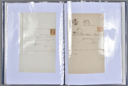 null TIMBRES NAPOLÉON III SUR LETTRES. Collection de 20 lettres affranchies de timbres,...