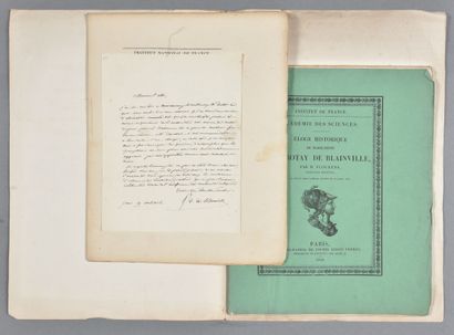  Henri-Marie Ducrotay de BLAINVILLE (1777-1850), zoologiste, il succède à Lamarck...