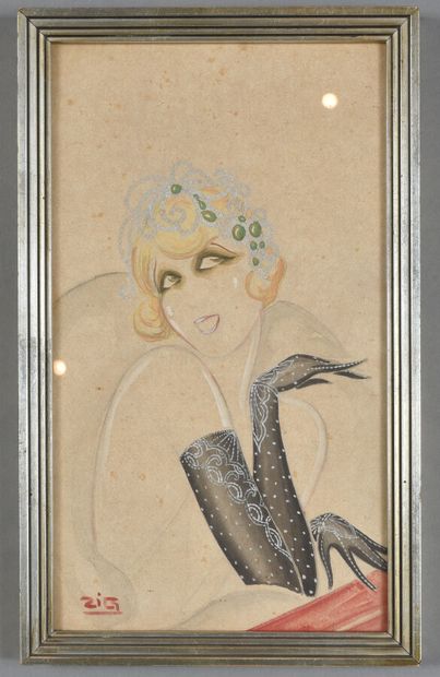 null ZIG (Paris 1900-1936), affichiste Art nouveau et dessinateur de costumes ; il...
