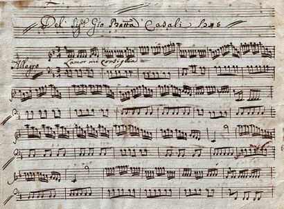 Giovanni Battista CASALI (1715-1792), compositeur...