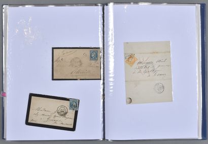 null TIMBRES CÉRÈS SUR LETTRES. Collection de 21 lettres affranchies de timbres,...