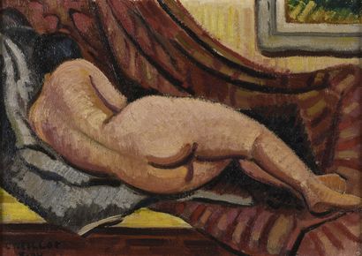 null Louis NEILLOT (1898-1973).

Nu couché, de dos, 1944.

Huile sur toile.

Signé,...