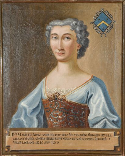  ECOLE FRANCAISE Dans le Goût du XVIIIème siècle 
1 - Portrait de Joseph Ruffi Serra,...
