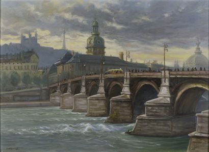 null Nicolas SAFRONOFF (1898- ?).

Pont de la Guillotière, Lyon, avant 1950.

Huile...