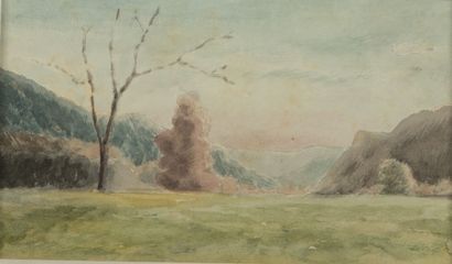 Attribué à Joannès Drevet (1854-1940) 
Paysage...