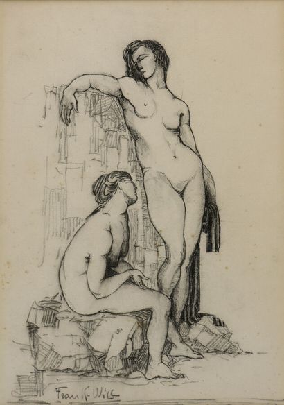 null FRANK-WILL (1900-1951).

Deux modèles nus.

Fusain sur papier vergé.

Signé...