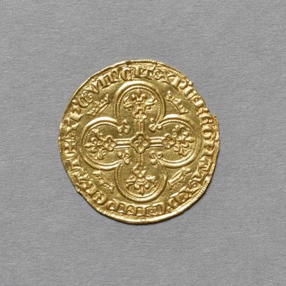 null CHARLES IV (1322-1328) : ROYAL D OR (1326); traces de monture ; peu courant,...