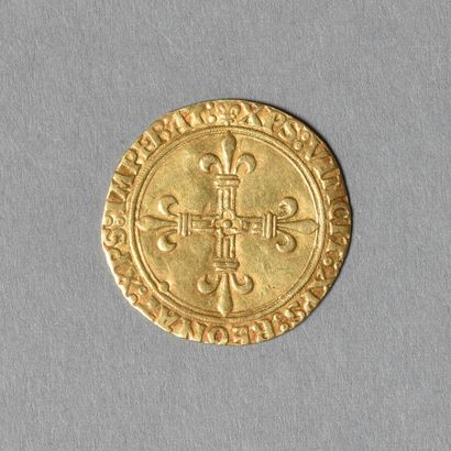 null CHARLES VIII ( 1483-1498) : ECU D OR AU SOLEIL frappé à PARIS (1483), 3gr32,...