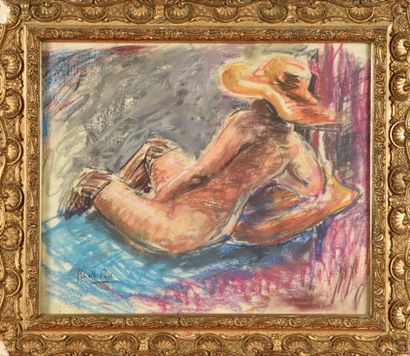 Gabrielle ROCHE (XXème siècle). 
Femme nue...