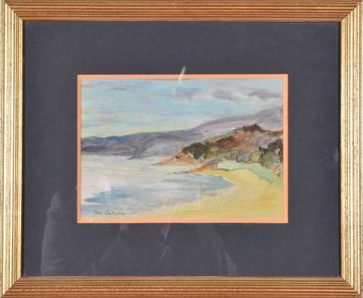 null Eug. LATUNE (XXème siècle) ?.

Plage dorée.

Aquarelle sur papier.

Signé en...