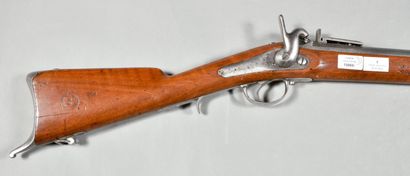 null Fusil de Rempart 1840 dit allégé. Garnitures fer, bois (fêle) à macaron « MR.1842.D.G....