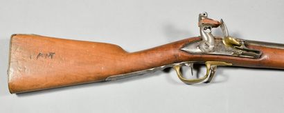 null Fusil d'Artillerie 1777, platine « ST ETIENNE » et couronne, marquage sur contre...