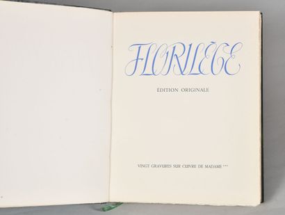 null ANONYME [AMANDINE DORÉ]. FLORILÈGE. s. l., s. n., s. d. (vers 1960). Un volume,...