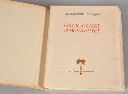 null ANIEL Jean - Philippe. ANTHOLOGIE GRECQUE - ÉPIGRAMMES AMOUREUSES. TOULOUSE...