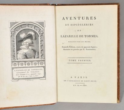 null [LAZARILLO DE TORMÈS]. AVENTURES ET ESPIÈGLERIE DE LAZARILLE DE TORMES, écrites...