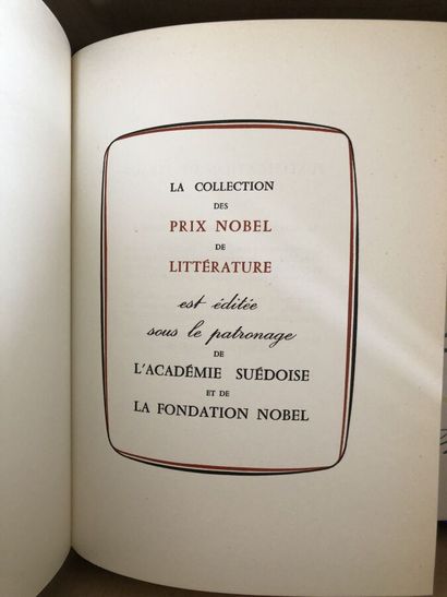 null Collection des Prix Nobel de littérature. 

Couverture d'après un dessin de...