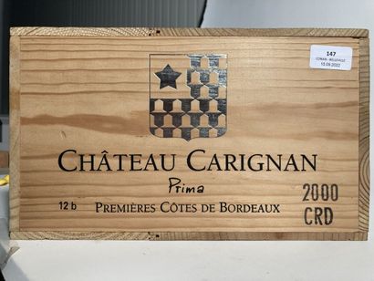 null 12 B CHATEAU CARIGNAN CUVÉE PRIMA (original wooden case) Premières Côtes de...
